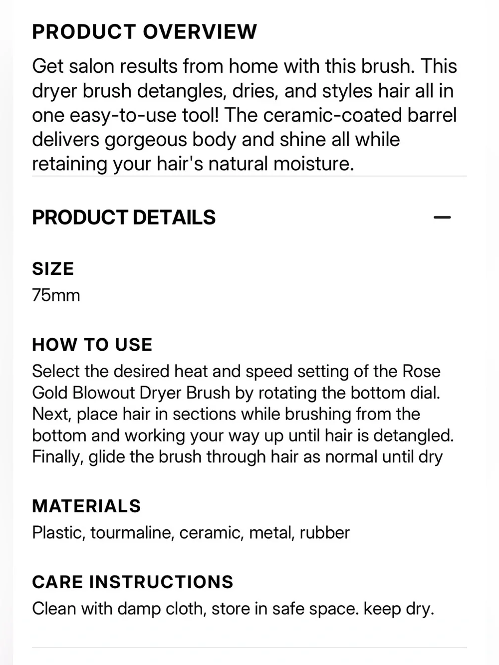 * NEW* FOXYBAE Rose Gold Blowout Dryer Brush
